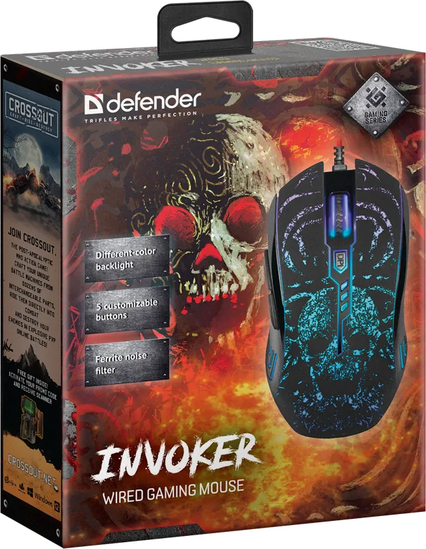 Defender - Przewodowa mysz do gier InvokerGM-947