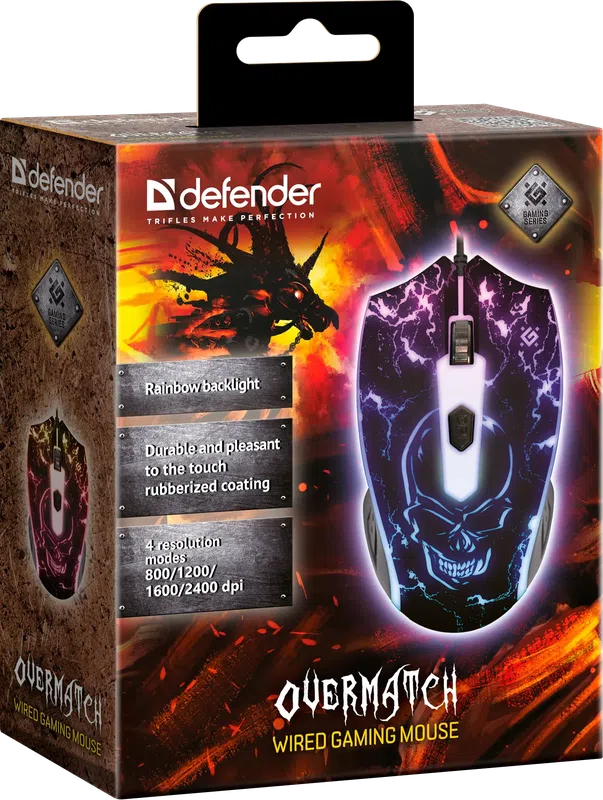 Defender - Przewodowa mysz do gier Overmatch GM-069