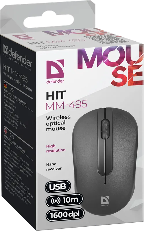 Defender - Bezprzewodowa mysz optyczna Hit MM-495