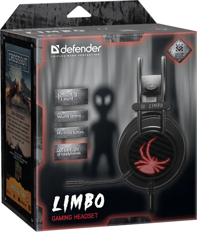 Defender - Zestaw słuchawkowy do gier Limbo