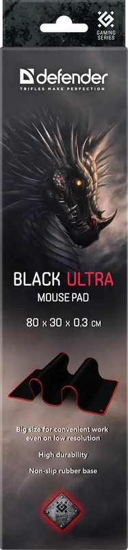 Defender - Podkładka pod mysz Black Ultra