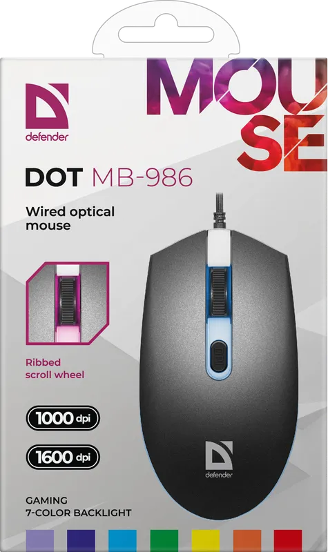 Defender - Przewodowa mysz optyczna Dot MB-986