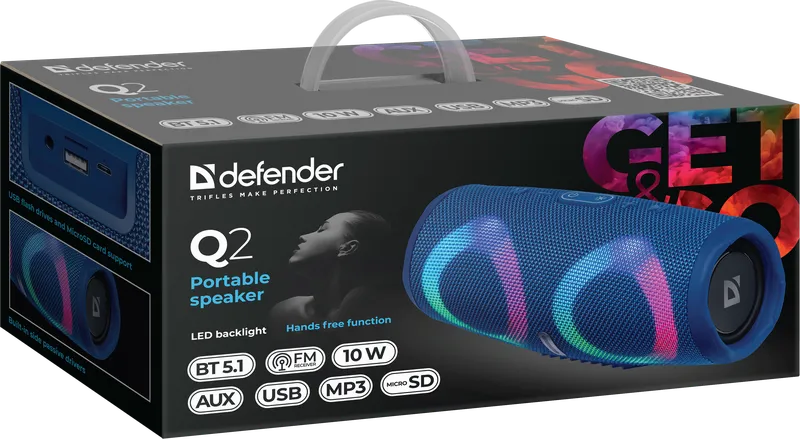 Defender - Przenośny głośnik Q2