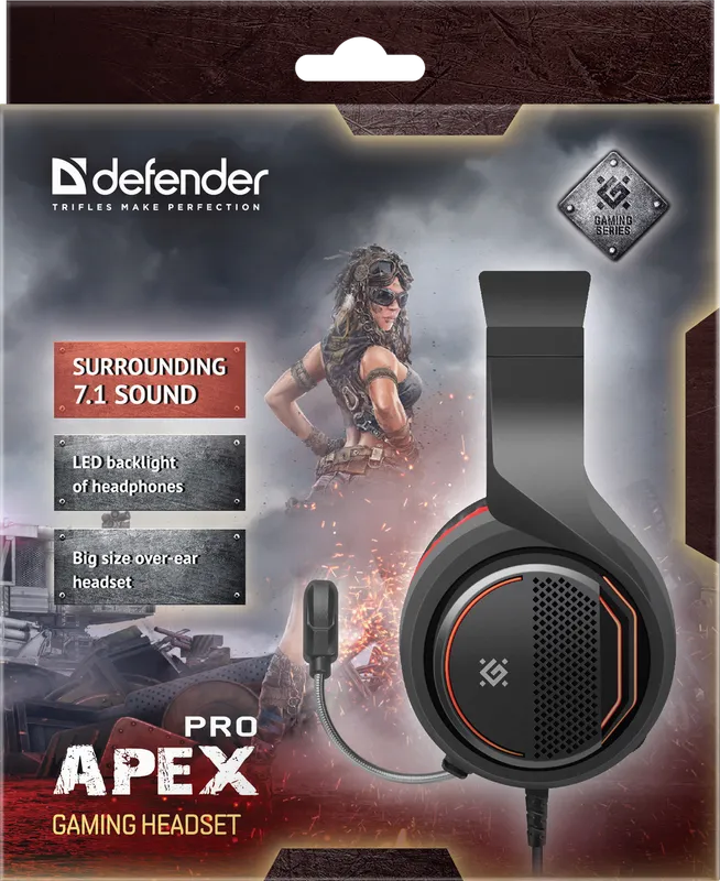 Defender - Zestaw słuchawkowy do gier Apex Pro