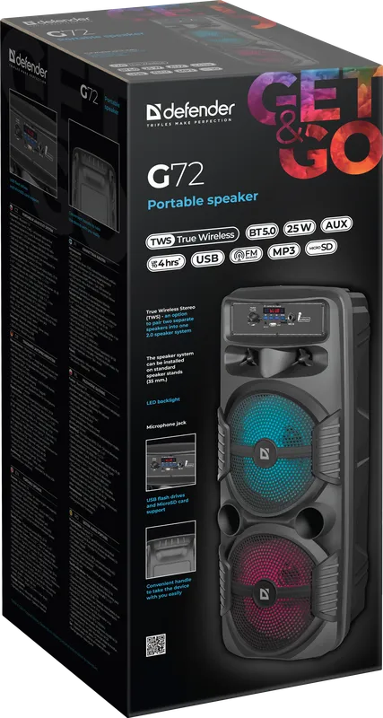 Defender - Przenośny głośnik G72