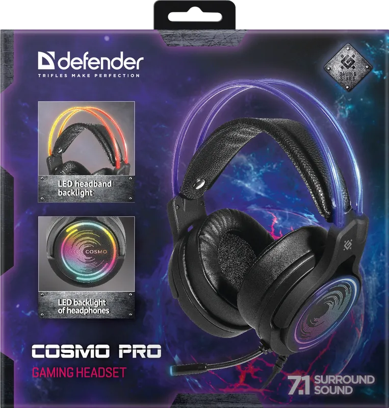 Defender - Zestaw słuchawkowy do gier Cosmo Pro