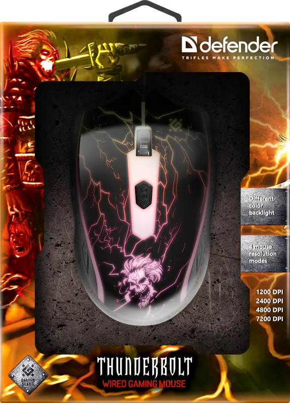 Defender - Przewodowa mysz do gier Thunderbolt GM-925