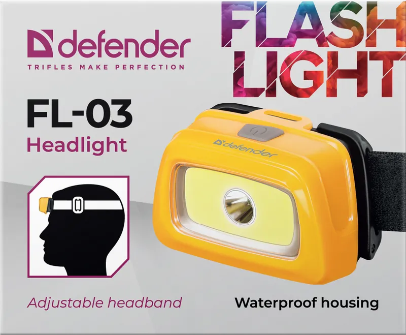 Defender - Reflektor FL-03, LED+COB, 3 modes