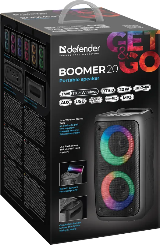 Defender - Przenośny głośnik Boomer 20