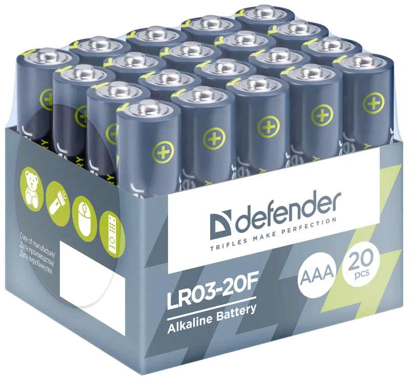 Defender - Bateria alkaliczna LR03-20F