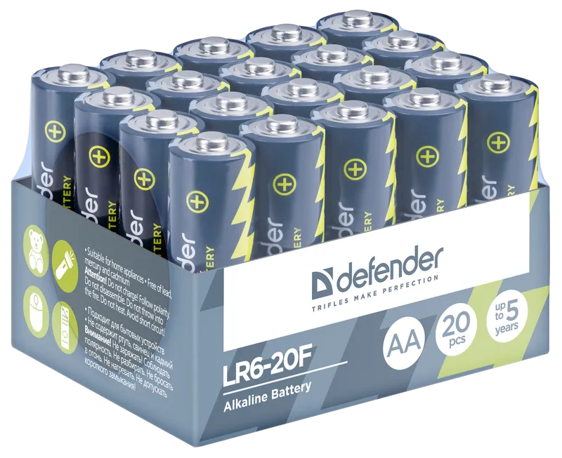 Defender - Bateria alkaliczna LR6-20F