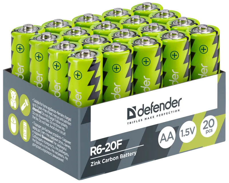 Defender - Bateria cynkowo-węglowa R6-20F