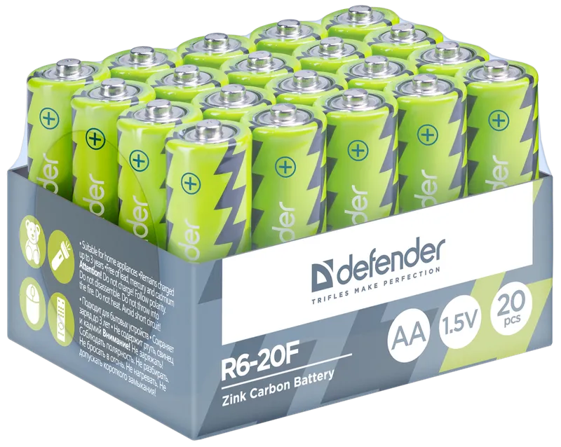 Defender - Bateria cynkowo-węglowa R6-20F