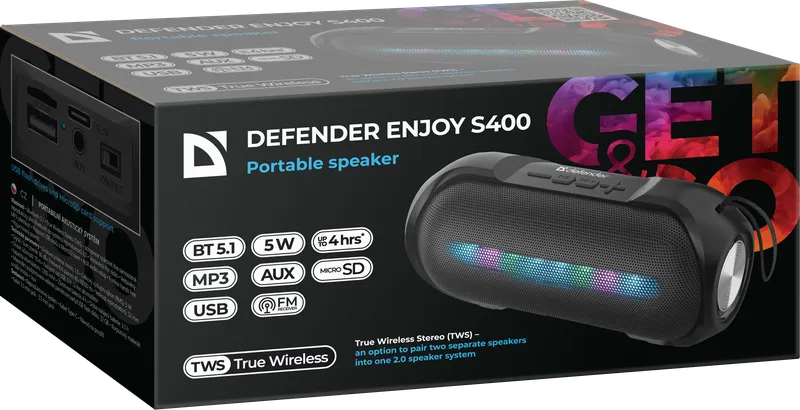 Defender - Przenośny głośnik Enjoy S400