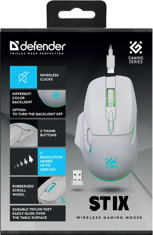 Defender - Bezprzewodowa mysz do gier Stix GM-009
