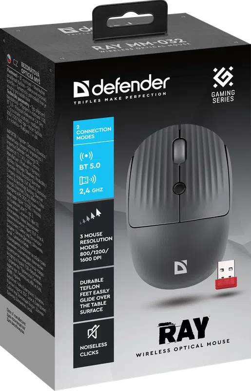 Defender - Bezprzewodowa mysz optyczna Ray MM-032