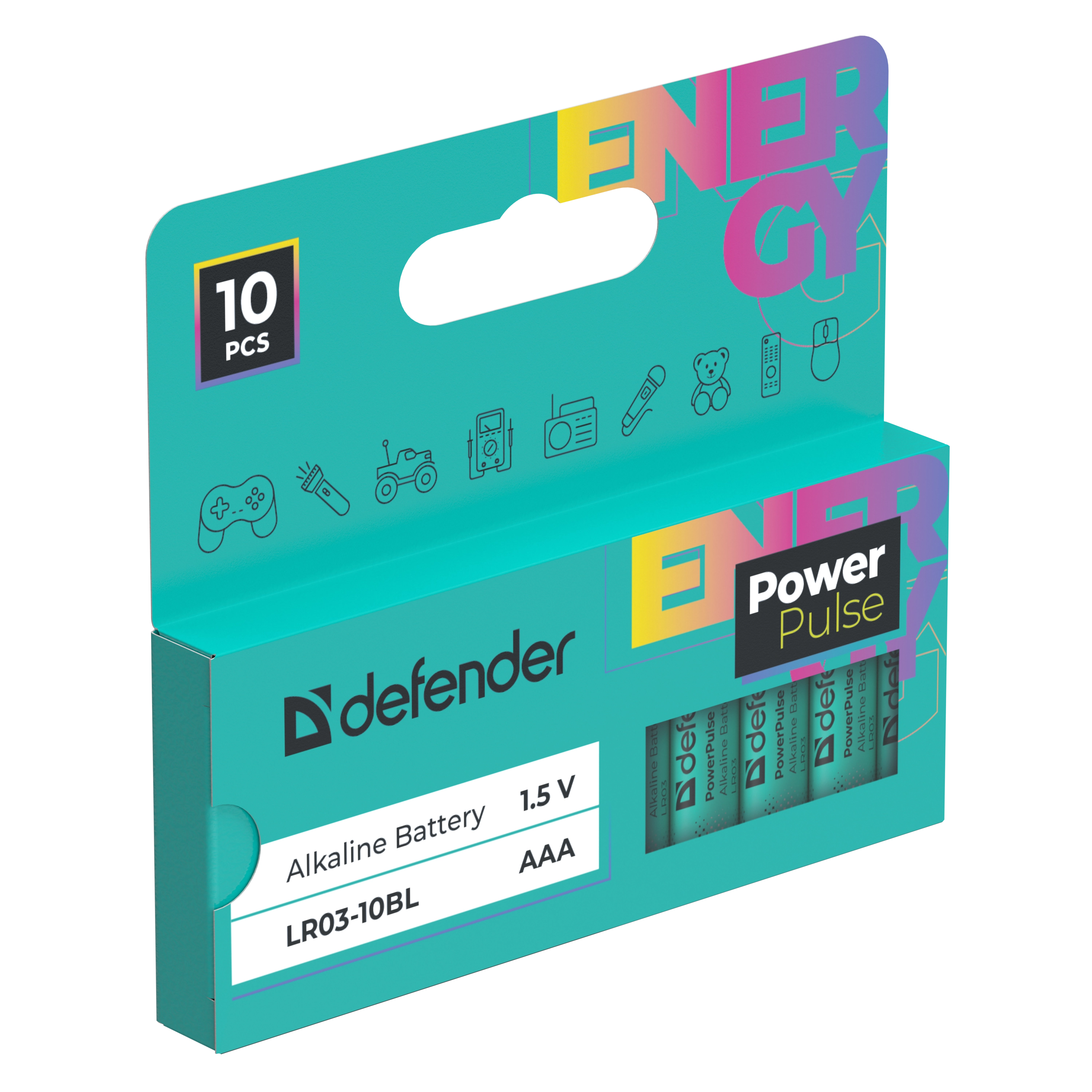 Defender - Bateria alkaliczna LR03-10BL