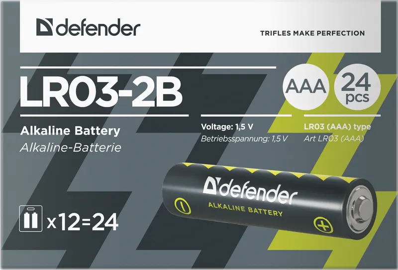 Defender - Bateria alkaliczna LR03-2B