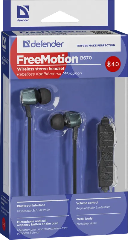 Defender - Bezprzewodowy zestaw słuchawkowy FreeMotion B670