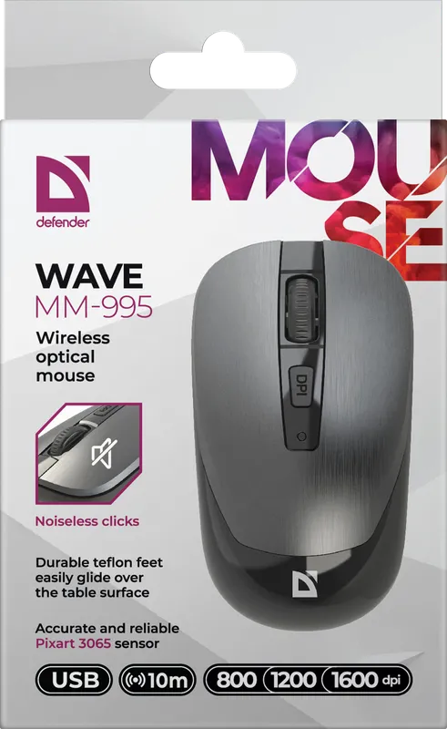 Defender - Bezprzewodowa mysz optyczna Wave MM-995