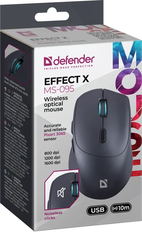 Defender - Bezprzewodowa mysz optyczna Effect X  MS-095