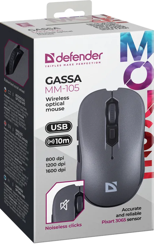 Defender - Bezprzewodowa mysz optyczna Gassa MM-105