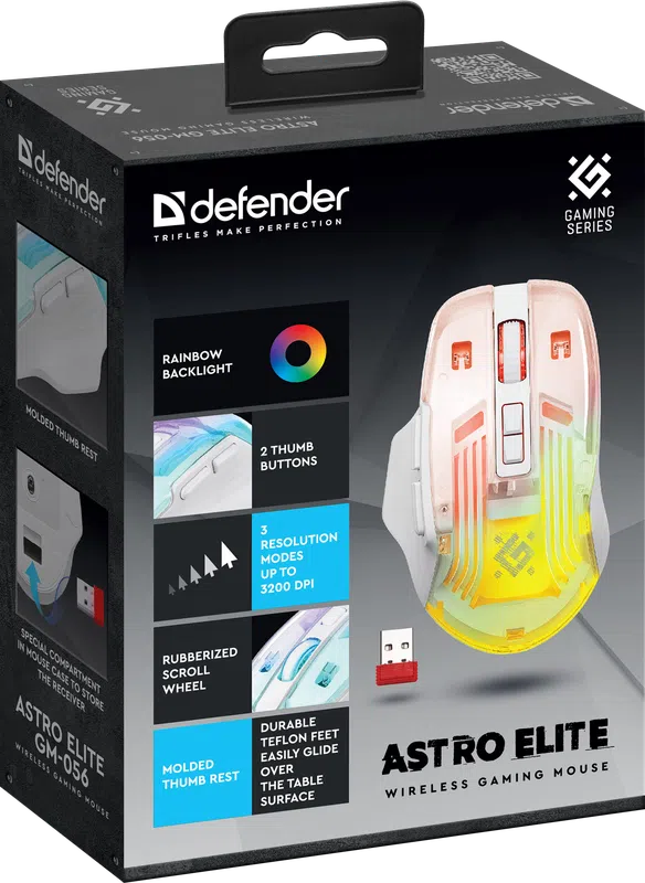 Defender - Bezprzewodowa mysz do gier Astro Elite GM-056