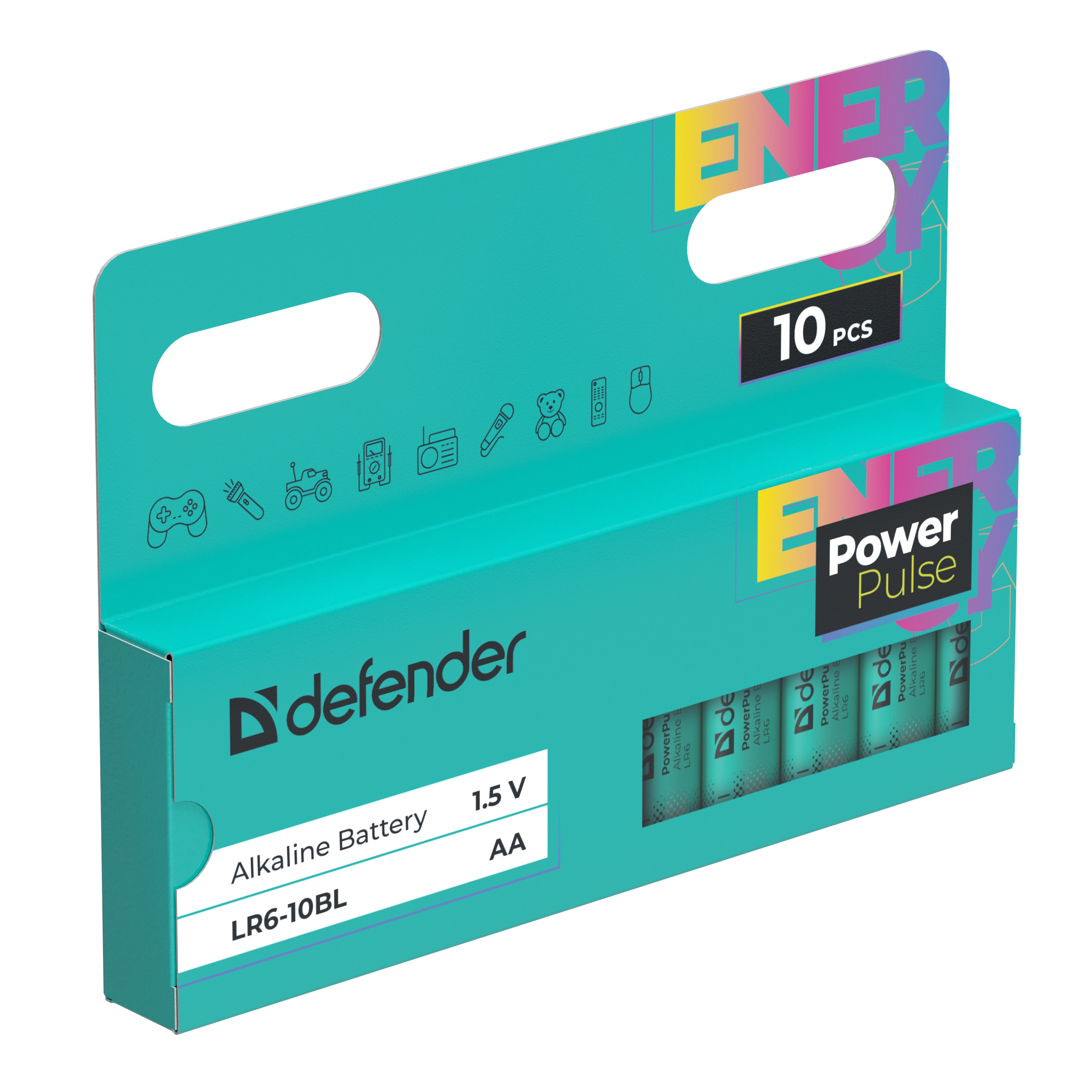 Defender - Bateria alkaliczna LR6-10BL