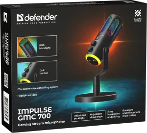 Defender - Mikrofon do przesyłania strumieniowego Impulse GMC 700
