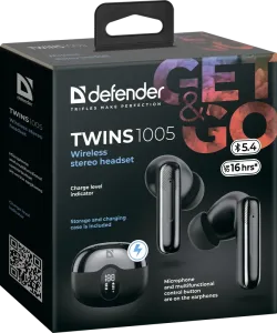 Defender - Bezprzewodowy zestaw słuchawkowy Twins 1005