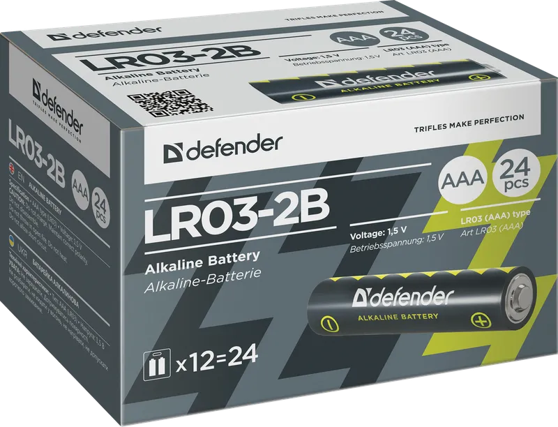 Defender - Bateria alkaliczna LR03-2B