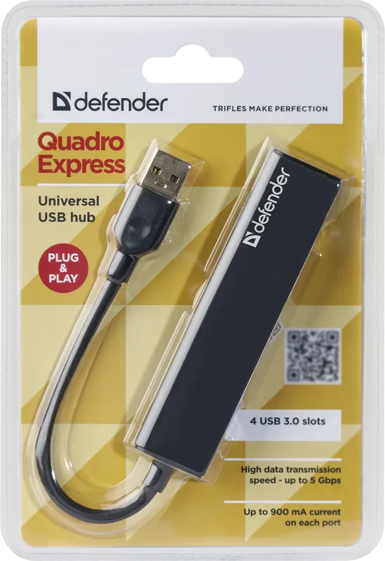 Defender - Uniwersalny koncentrator USB Quadro Express