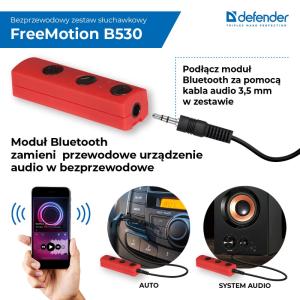 Defender - Bezprzewodowy zestaw słuchawkowy FreeMotion B530