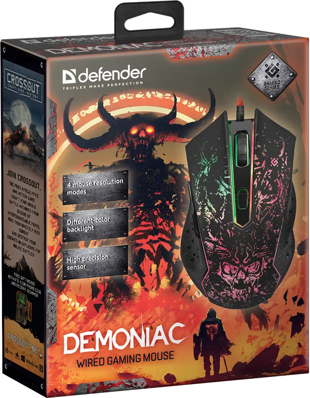 Defender - Przewodowa mysz dla graczy Demoniac GM-540L