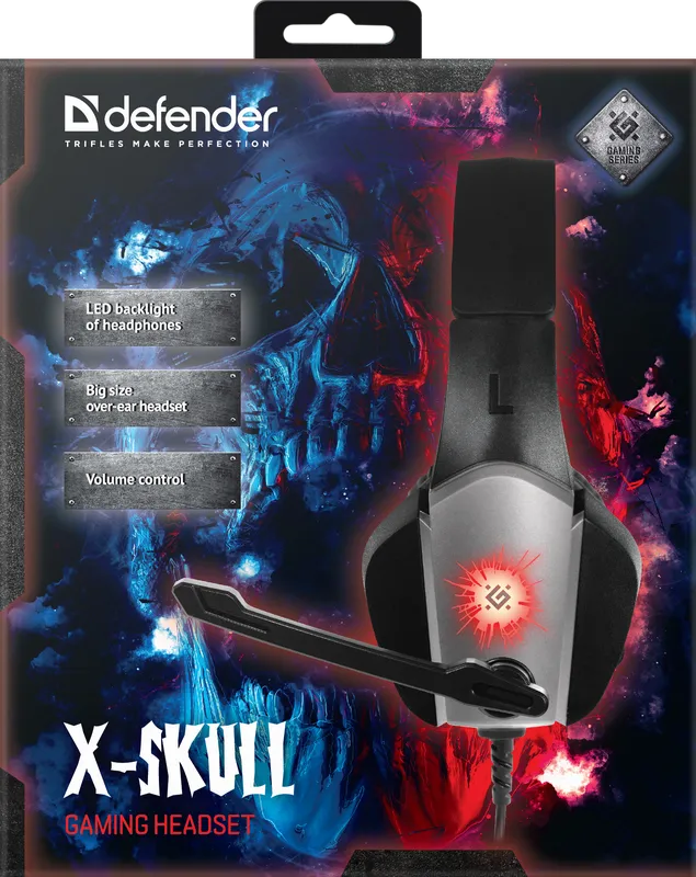 Defender - Zestaw słuchawkowy dla graczy  X-Skull