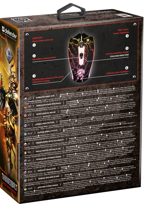 Defender - Przewodowa mysz dla graczy Thunderbolt GM-925