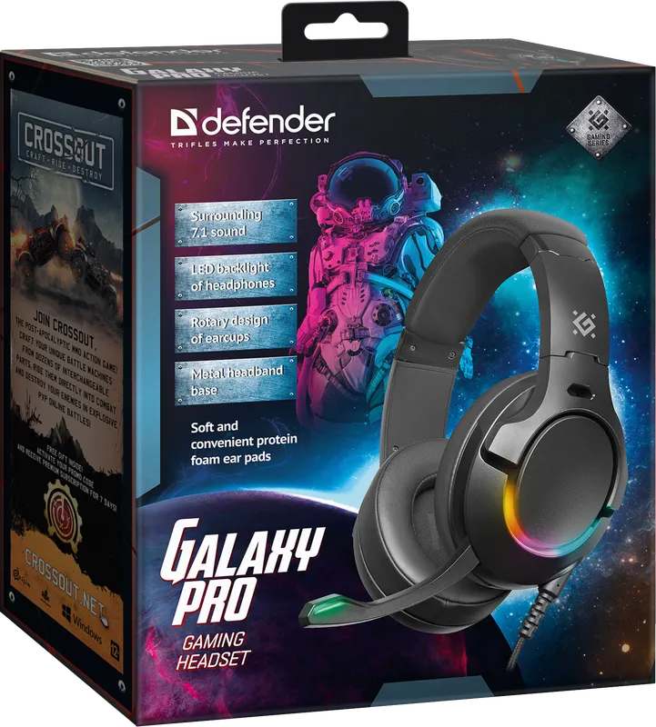 Defender - Zestaw słuchawkowy dla graczy  Galaxy Pro