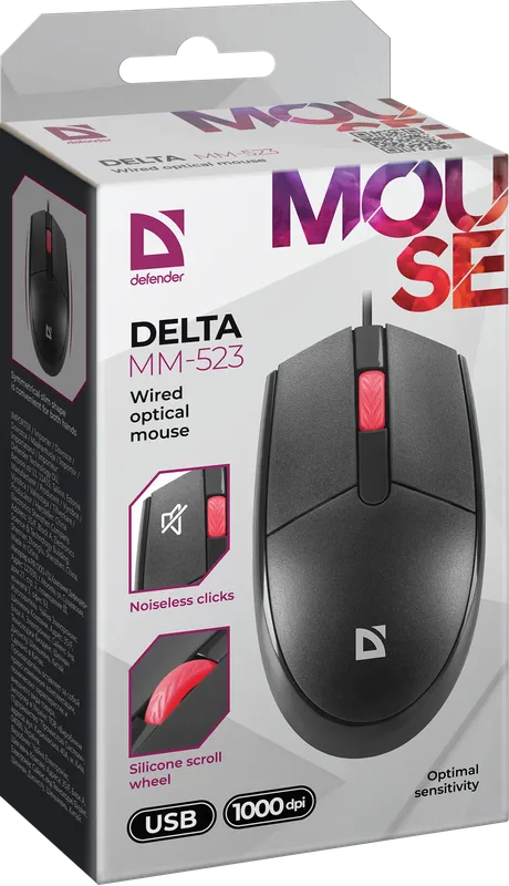 Defender - Przewodowa mysz optyczna Delta MM-523