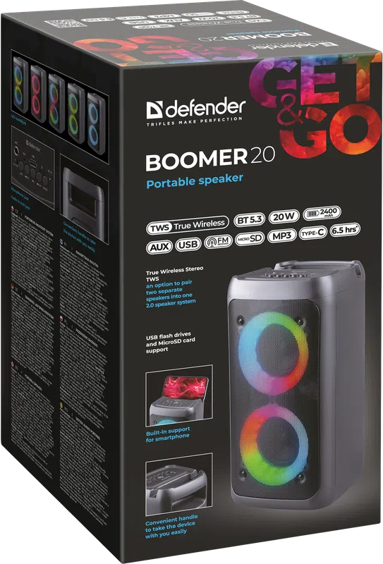 Defender - Przenośne głośniki Boomer 20