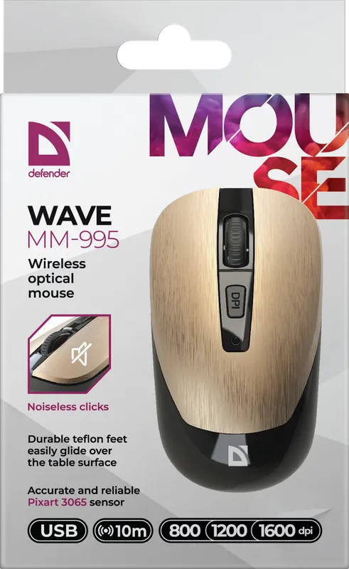 Defender - Bezprzewodowa mysz optyczna Wave MM-995